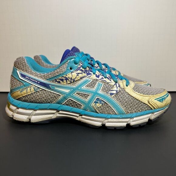 Womens ASICS Gel Excite 3 Blue Running Shoes / Size 7 - Picture 2 of 11
